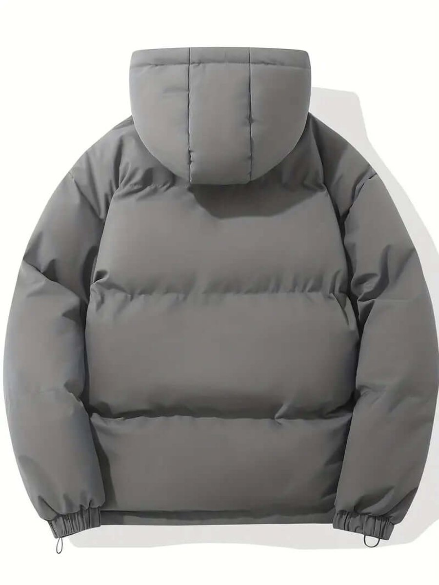 Ladies Puffer Jacket Hooded Quilted Zip-Up Winter Coat