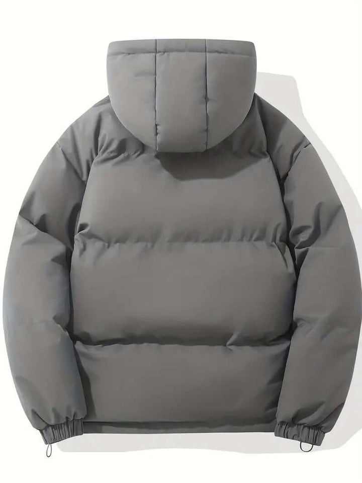 Ladies Puffer Jacket Hooded Quilted Zip-Up Winter Coat