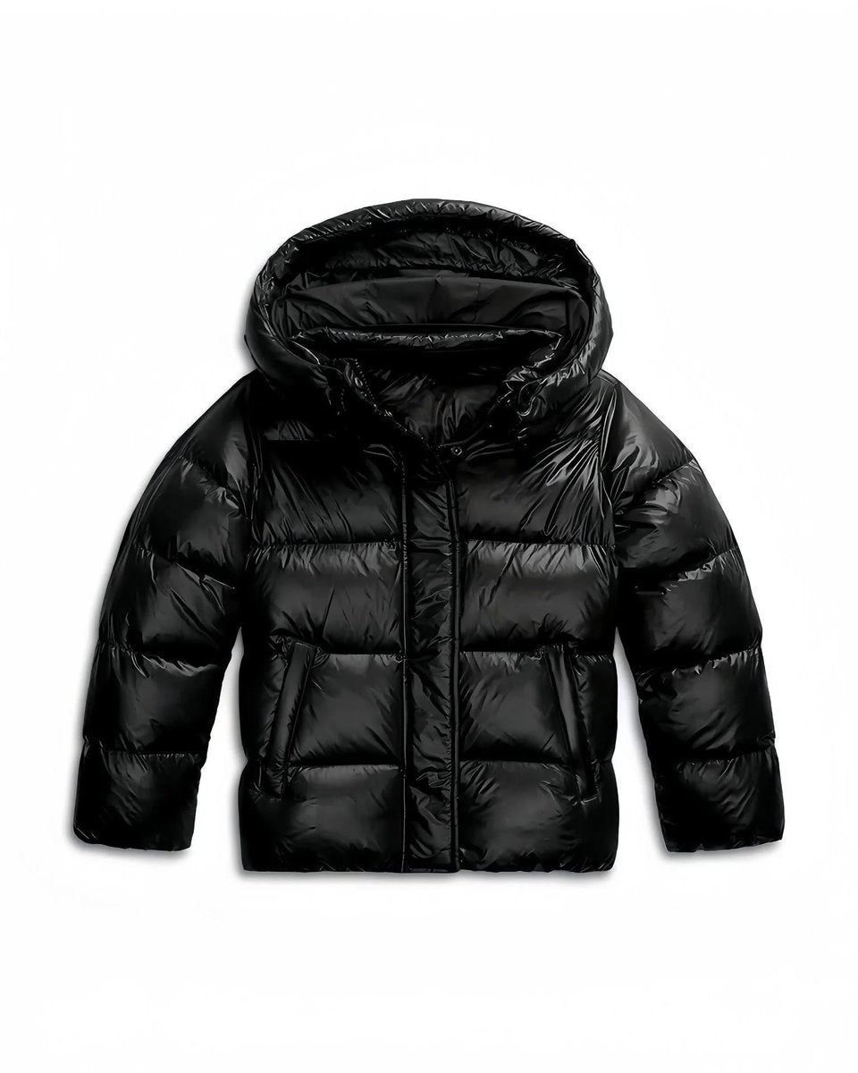 Ladies Puffer Jacket Hooded Windproof Cropped Coat