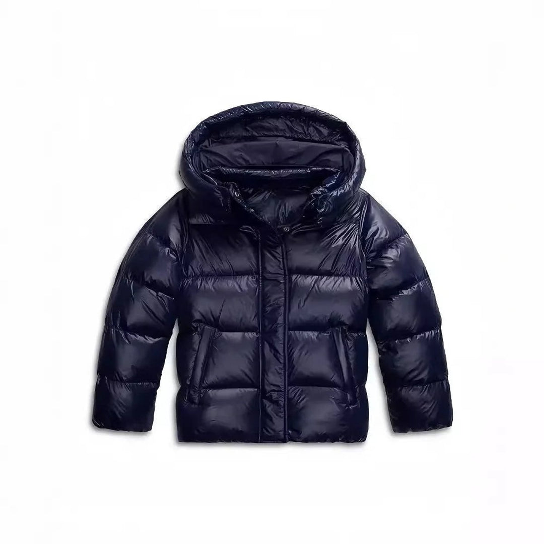 Ladies Puffer Jacket Hooded Windproof Cropped Coat