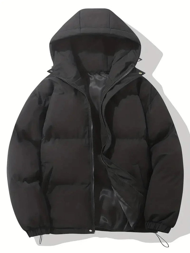 Ladies Puffer Jacket Hooded Zip-Up Quilted Winter Coat