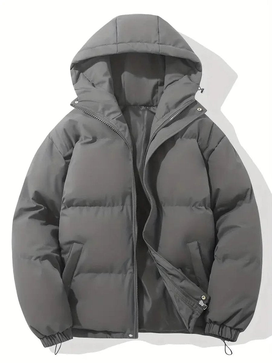 Ladies Puffer Jacket Hooded Zip-Up Quilted Winter Coat
