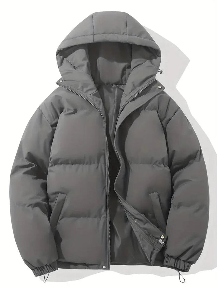 Ladies Puffer Jacket Hooded Zip-Up Quilted Winter Coat