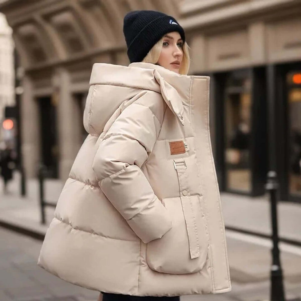 Ladies Puffer Jacket Oversized Quilted Winter Coat Women