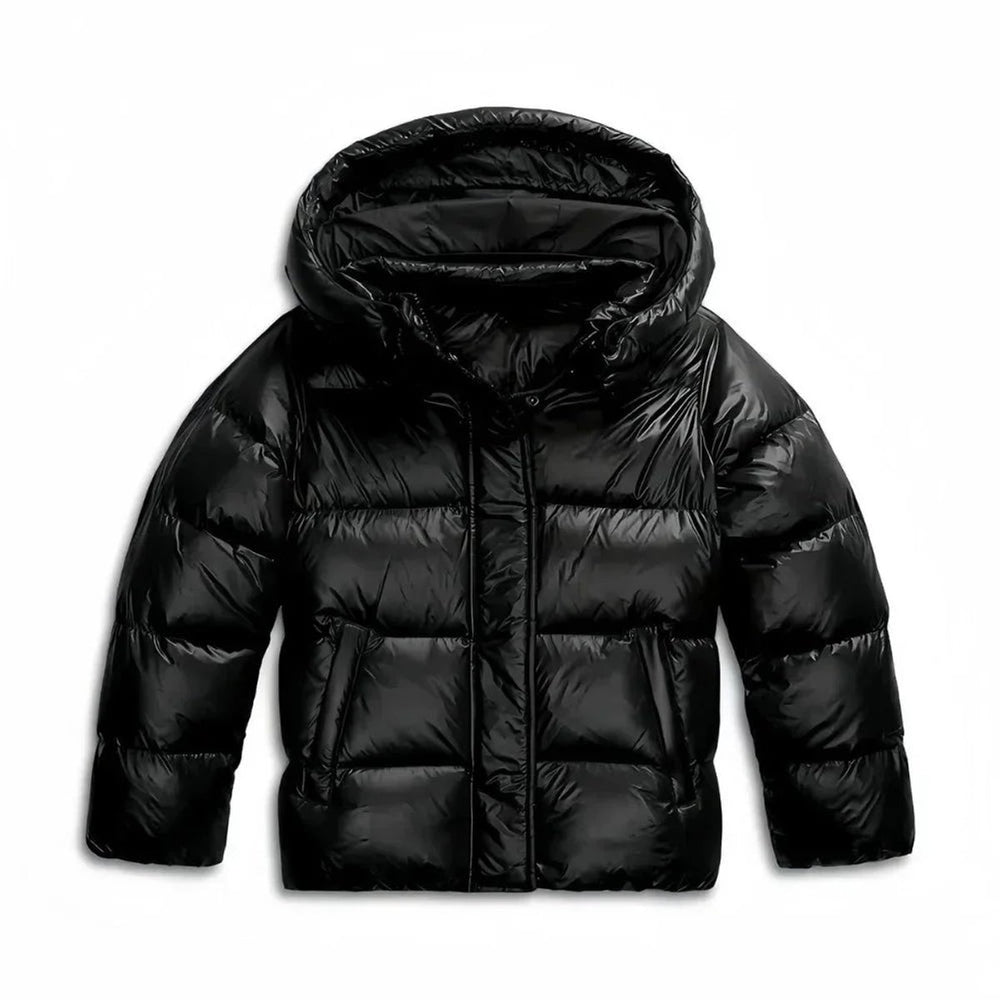 Ladies Puffer Jacket Quilted Hooded Insulated Coat