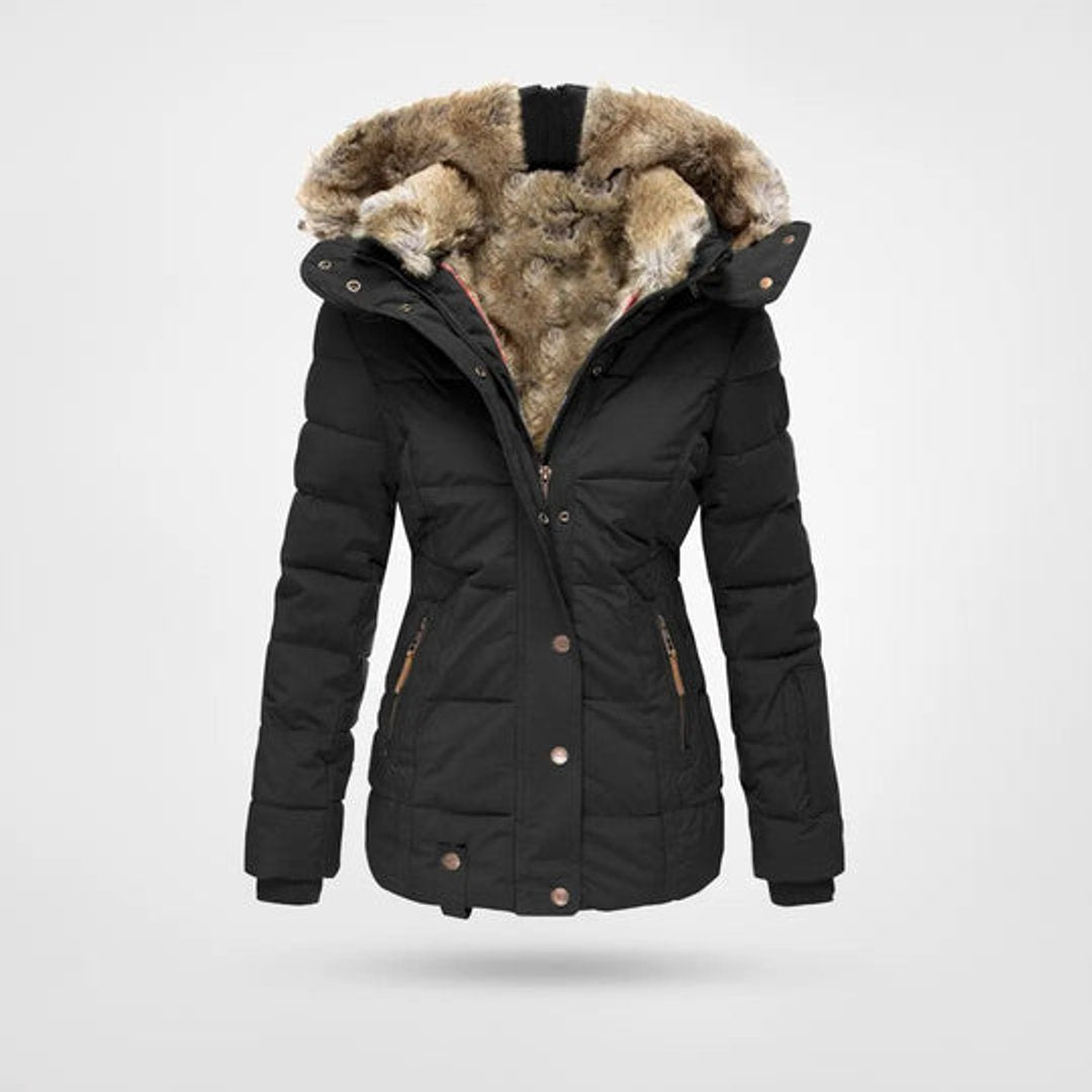 Ladies Puffer Jacket Womens Waterproof Hooded Winter Coat