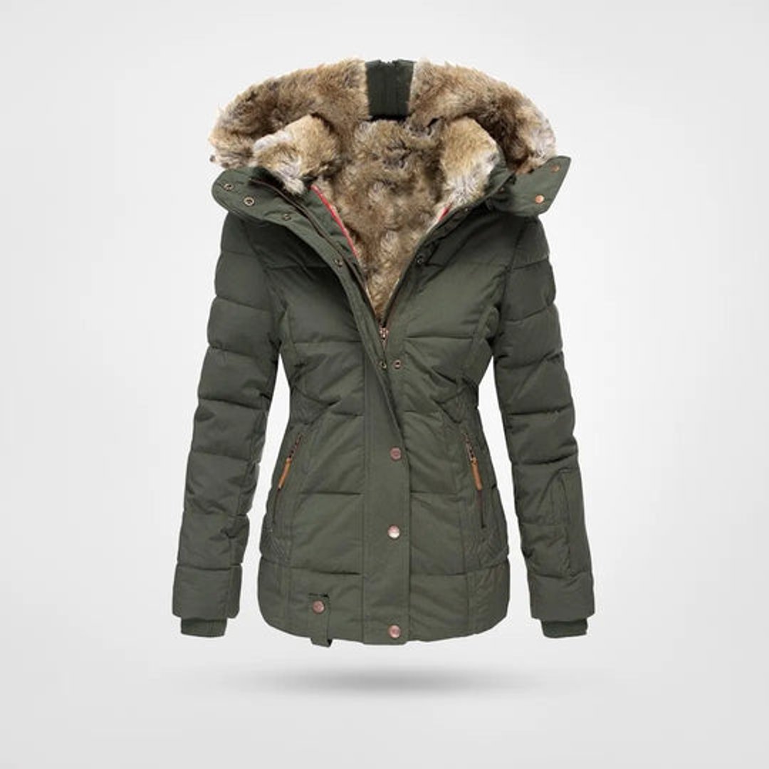 Ladies Puffer Jacket Womens Waterproof Hooded Winter Coat