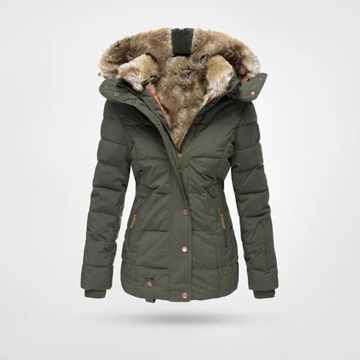 Ladies Puffer Jacket Womens Waterproof Hooded Winter Coat