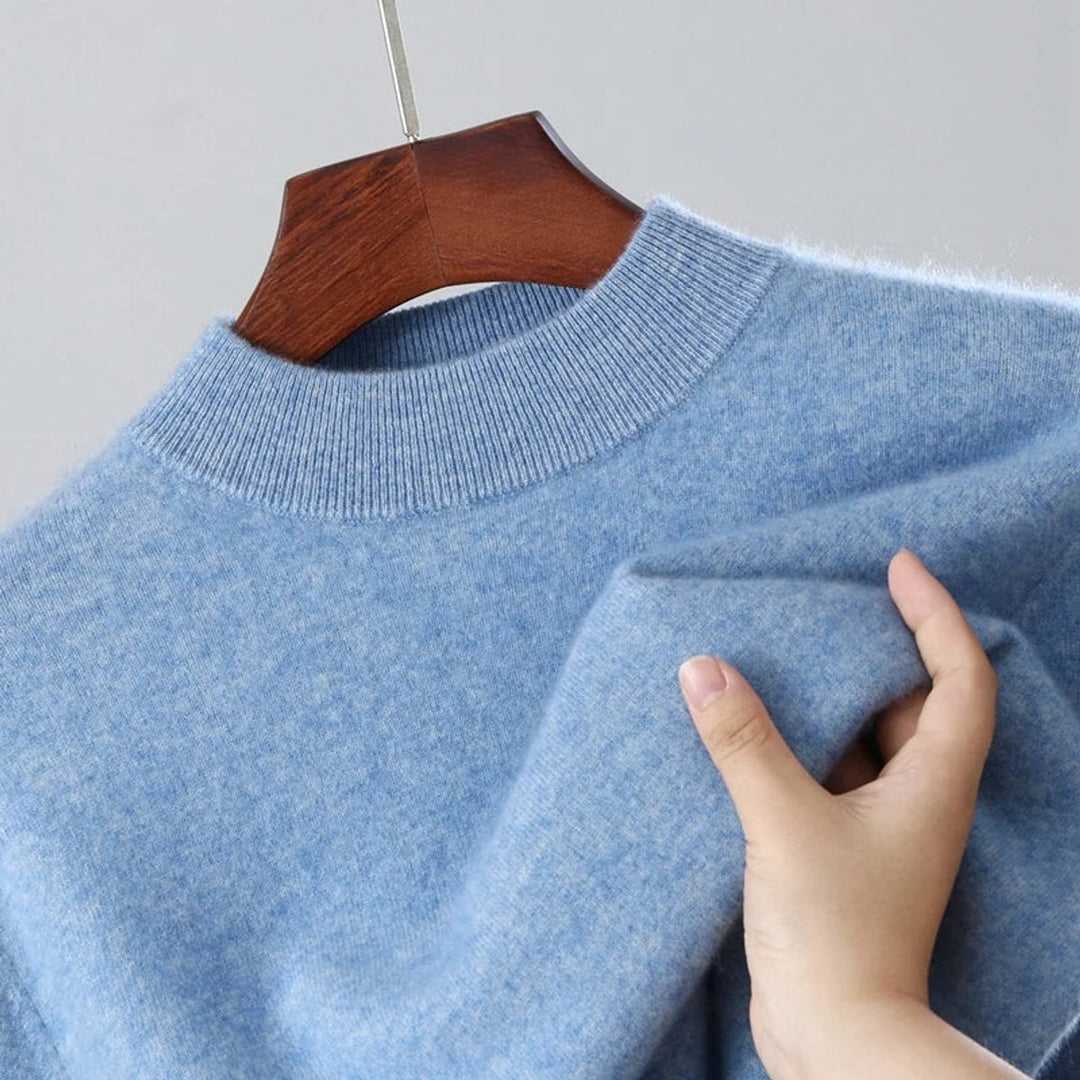 Men's Cashmere Blend Half-Neck Knitted Jumper