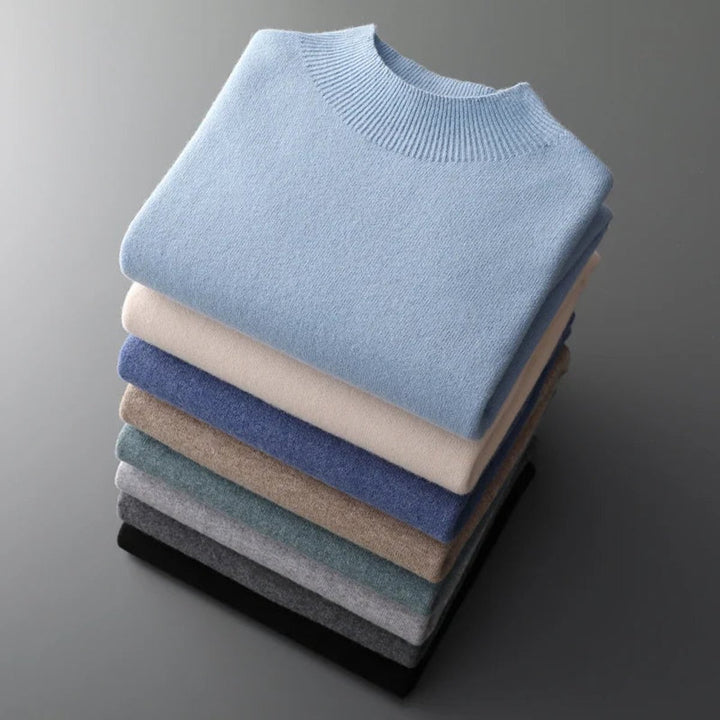 Men's Cashmere Blend Half-Neck Knitted Jumper