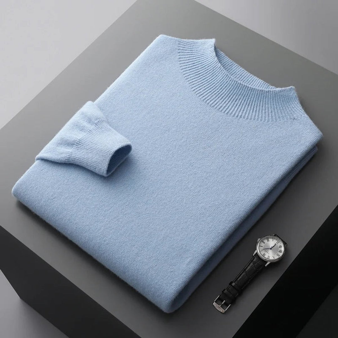 Men's Cashmere Blend Half-Neck Knitted Jumper