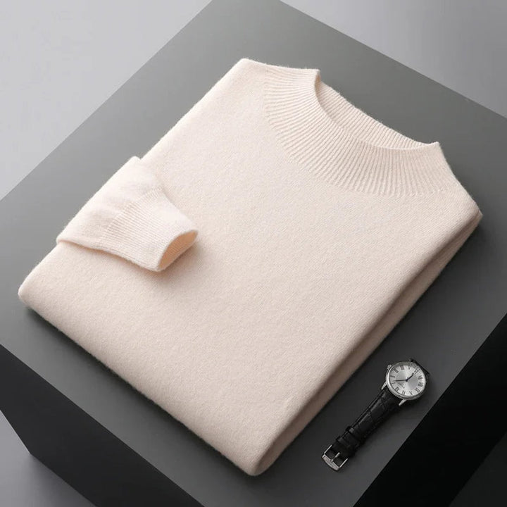 Men's Cashmere Blend Half-Neck Knitted Jumper