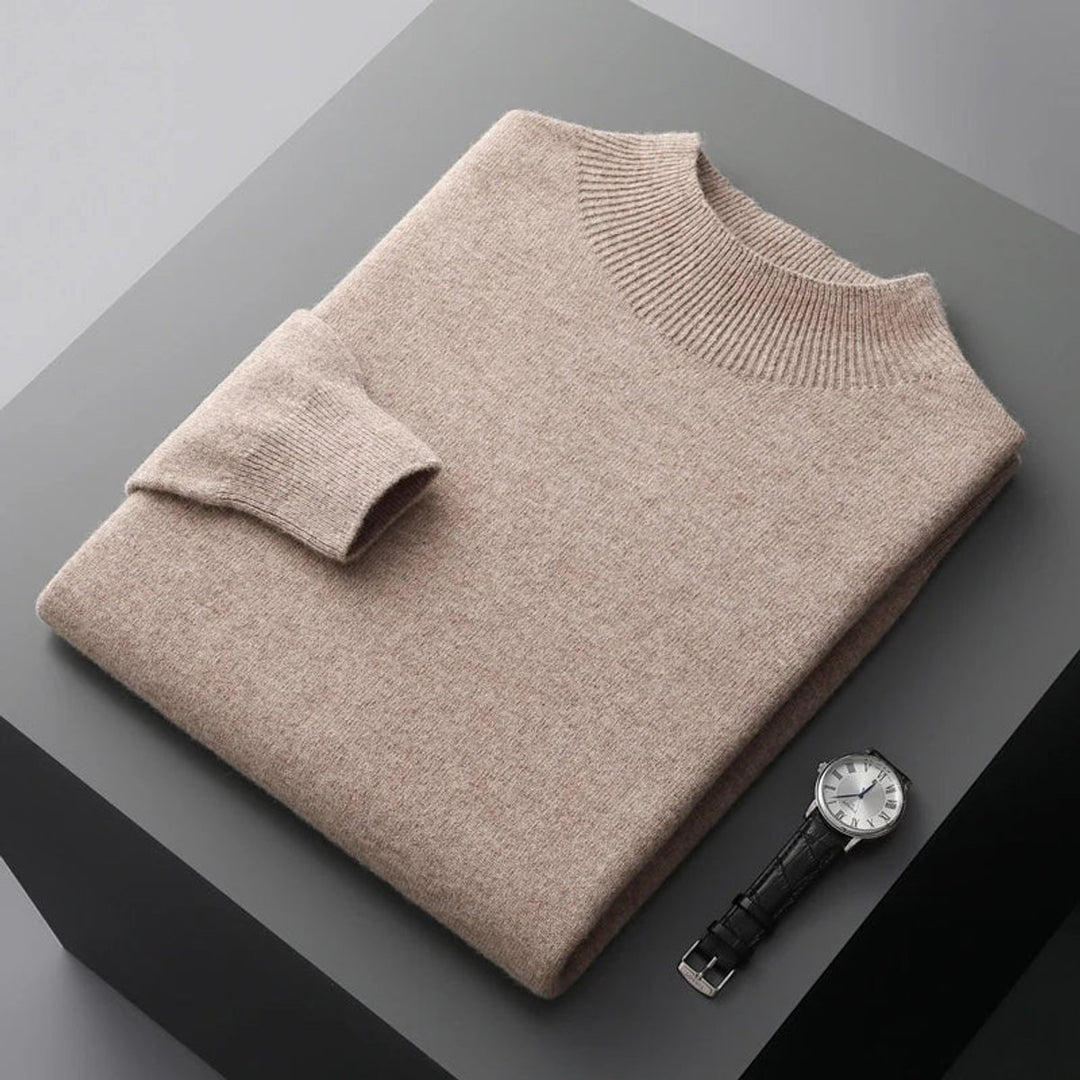 Men's Cashmere Blend Half-Neck Knitted Jumper