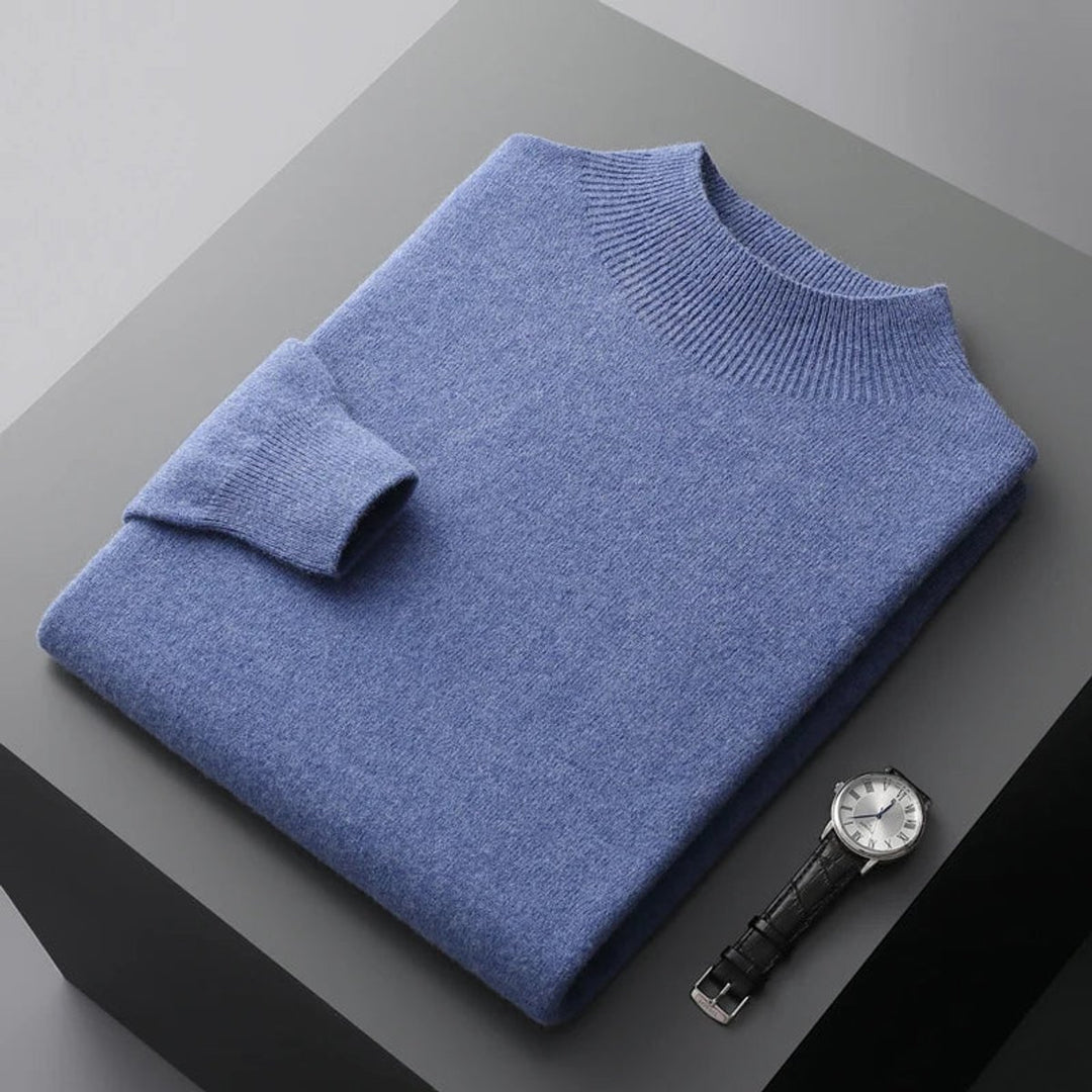 Men's Cashmere Blend Half-Neck Knitted Jumper