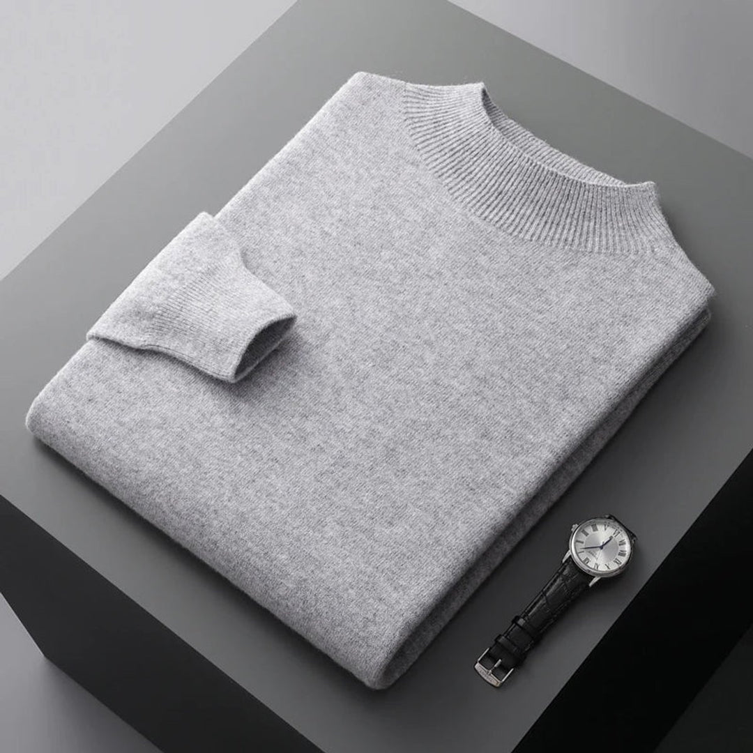 Men's Cashmere Blend Half-Neck Knitted Jumper