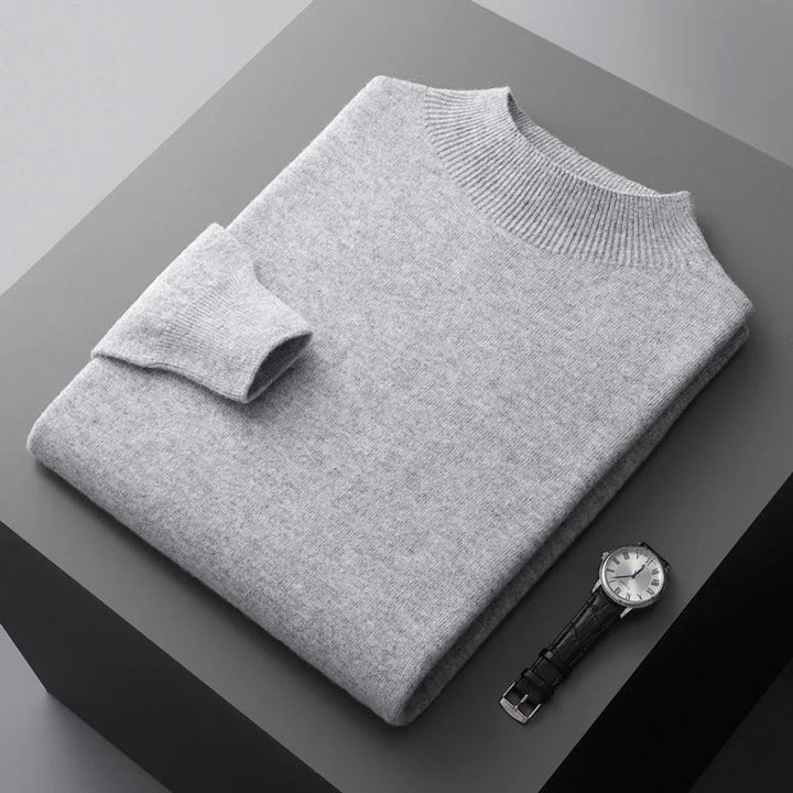 Men's Cashmere Blend Half-Neck Knitted Jumper