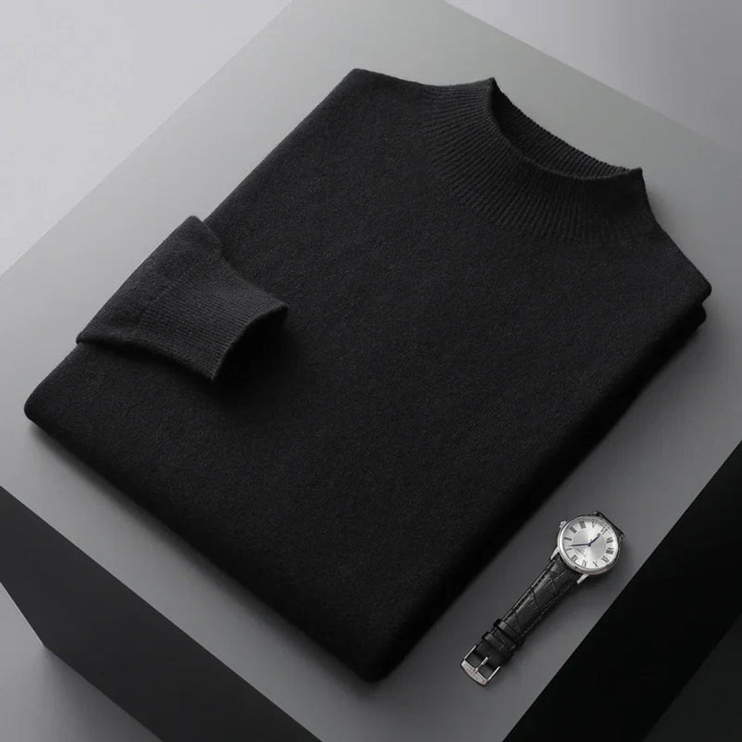 Men's Cashmere Blend Half-Neck Knitted Jumper
