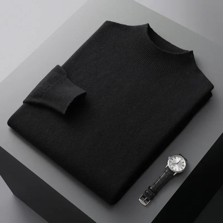 Men's Cashmere Blend Half-Neck Knitted Jumper