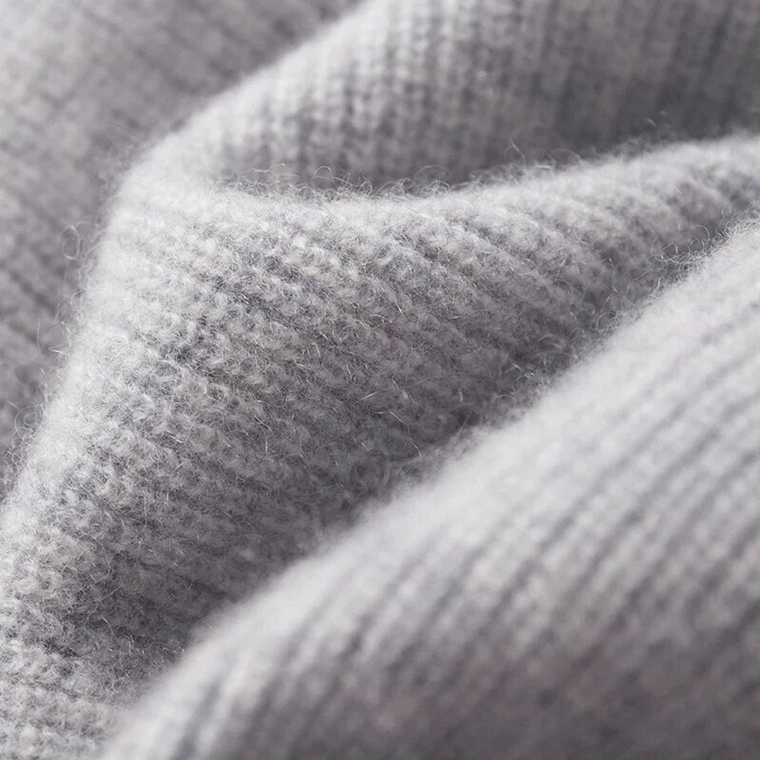 Men's Cashmere Blend Zip Hoodie Knitted Cardigan Jumper