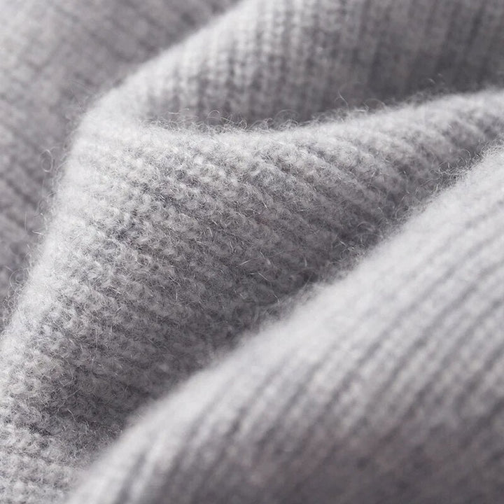 Men's Cashmere Blend Zip Hoodie Knitted Cardigan Jumper