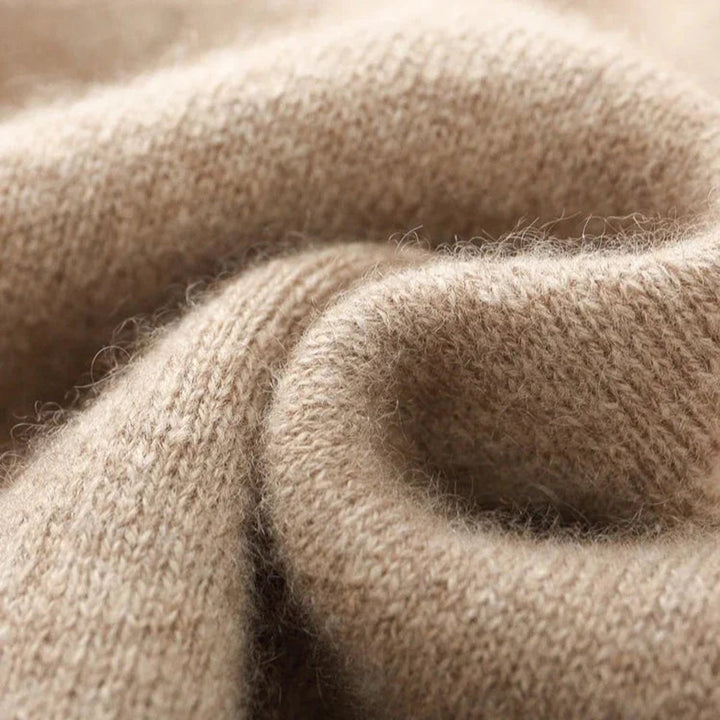 Men's Cashmere Full-Zip Knitted Cardigan Jumper