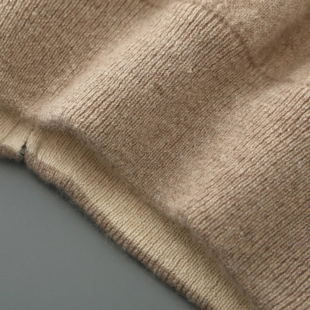 Men's Cashmere Full-Zip Knitted Cardigan Jumper