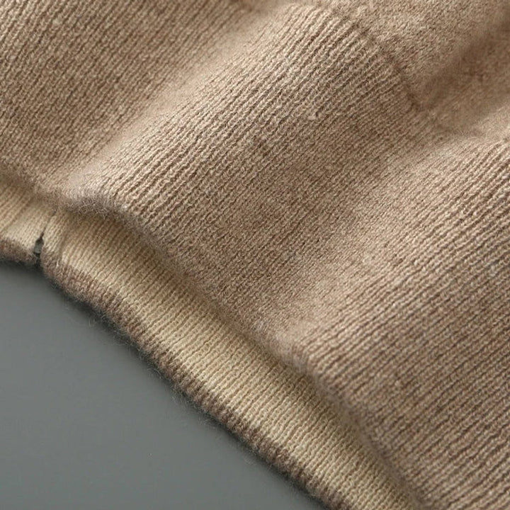 Men's Cashmere Full-Zip Knitted Cardigan Jumper