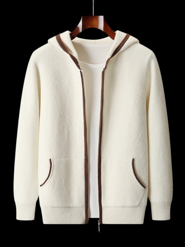 Men's Cashmere Hooded Full-Zip Jacket