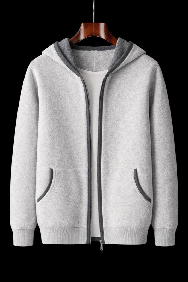 Men's Cashmere Hooded Full-Zip Jacket