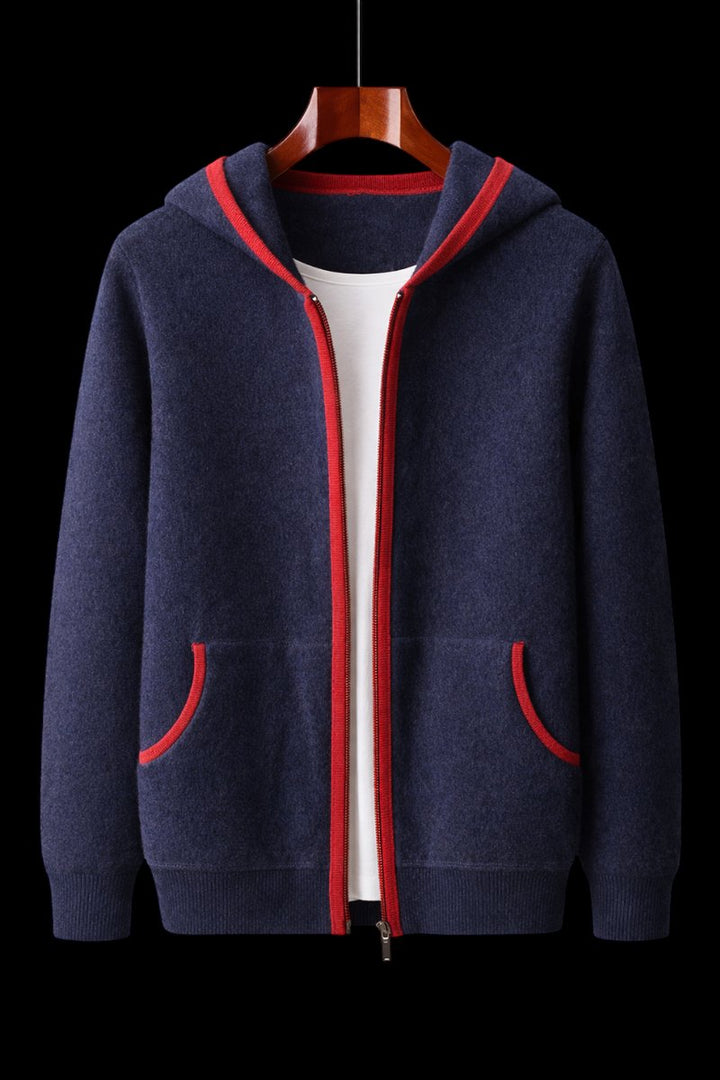Men's Cashmere Hooded Full-Zip Jacket