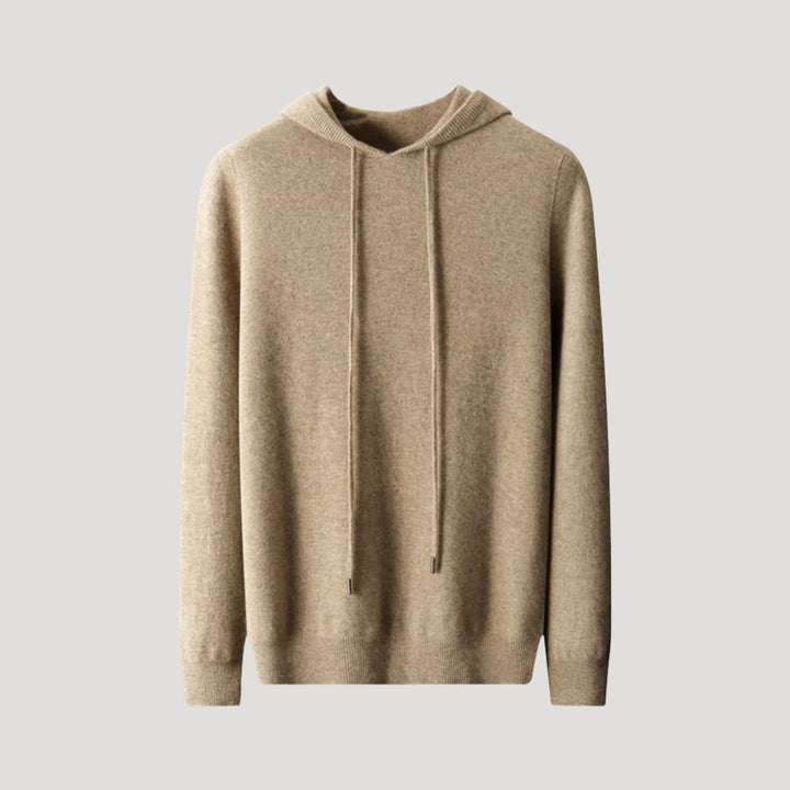 Men's Cashmere Knit Hoodie Jumper Drawstring Pullover