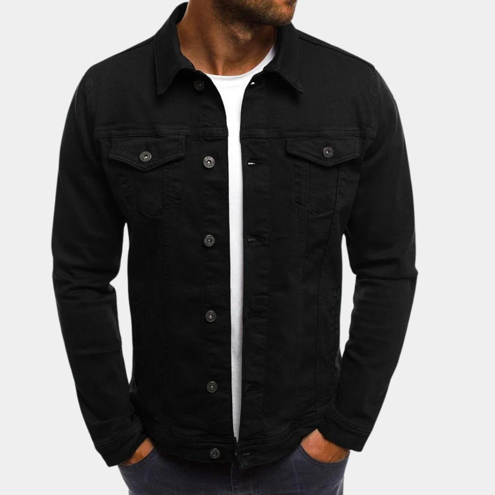 Men's Classic Button-Up Denim Jacket Versatile Mens Jackets