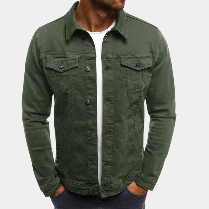 Men's Classic Button-Up Denim Jacket Versatile Mens Jackets