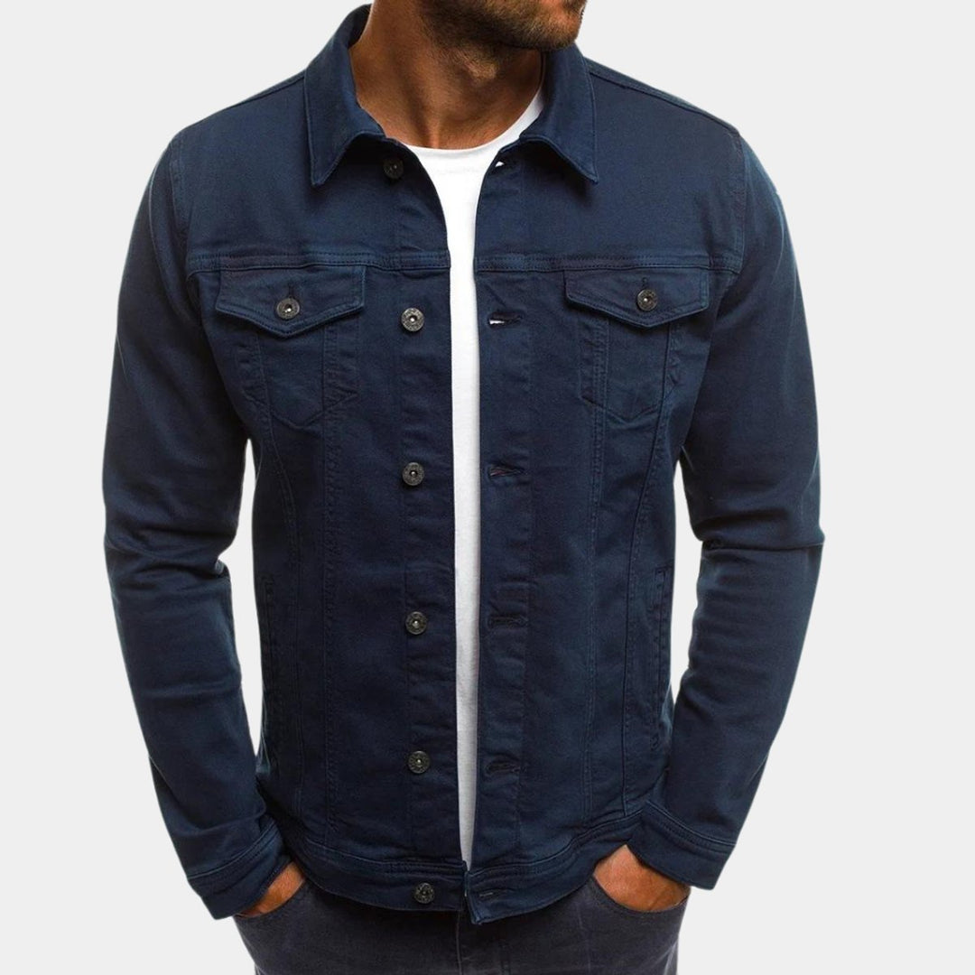 Men's Classic Button-Up Denim Jacket Versatile Mens Jackets