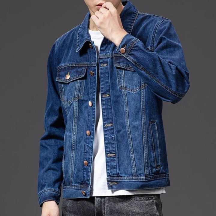 Men's Classic Denim Jacket Casual Layering Mens Jackets