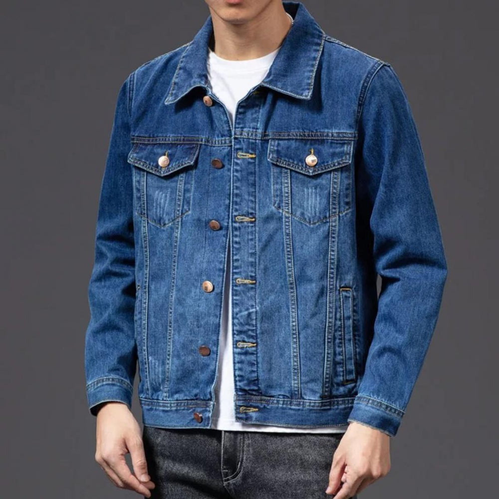 Men's Classic Denim Jacket Casual Layering Mens Jackets