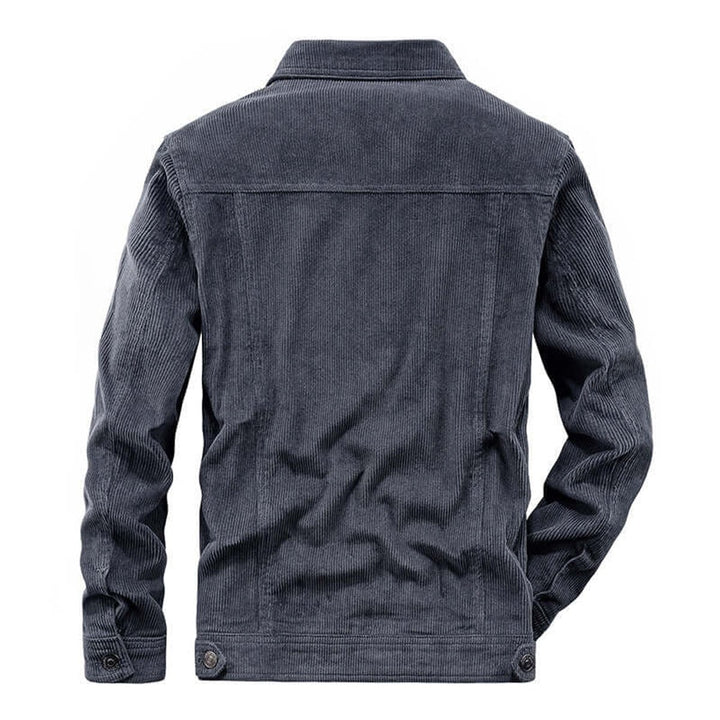 Mens Corduroy Bomber Jacket Casual Textured Outerwear