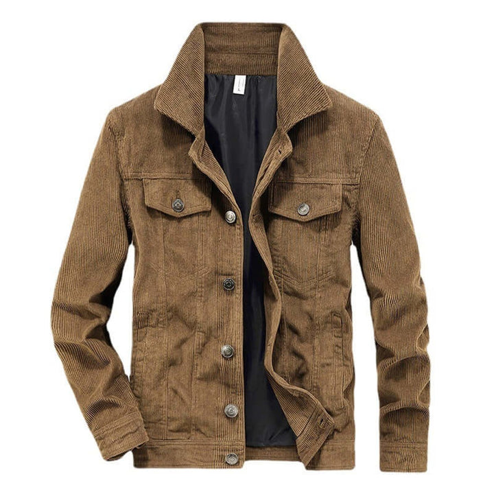 Mens Corduroy Bomber Jacket Casual Textured Outerwear
