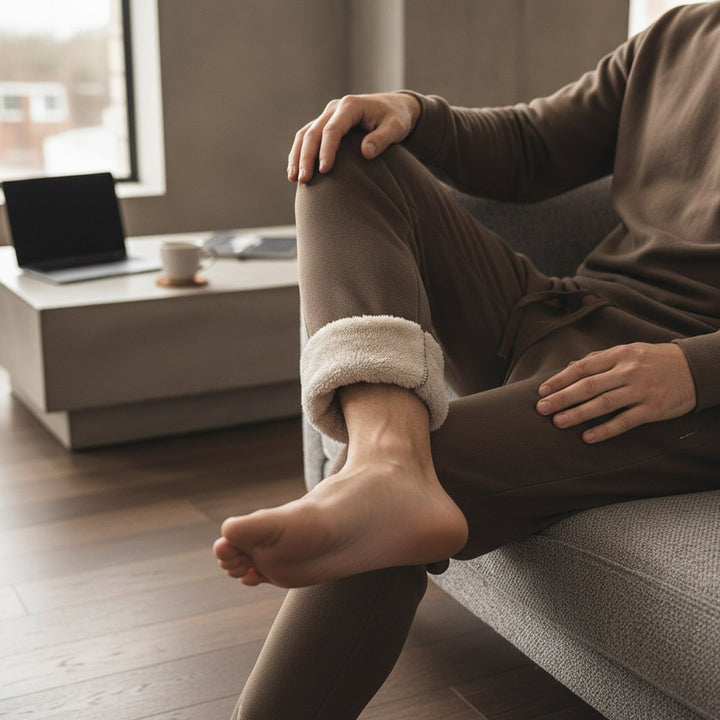 Men's Fleece-Lined Tapered Sherpa Jogger Sweatpants