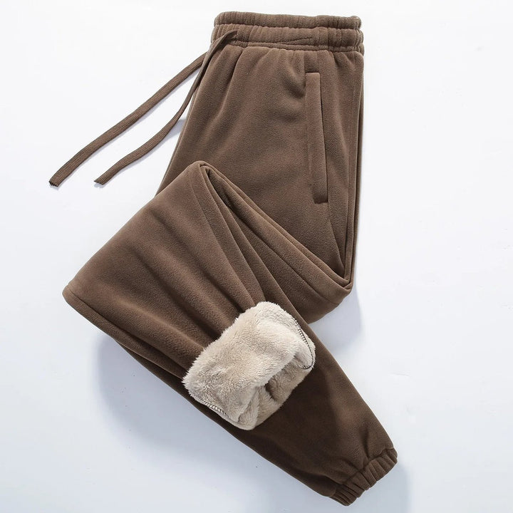 Men's Fleece-Lined Tapered Sherpa Jogger Sweatpants