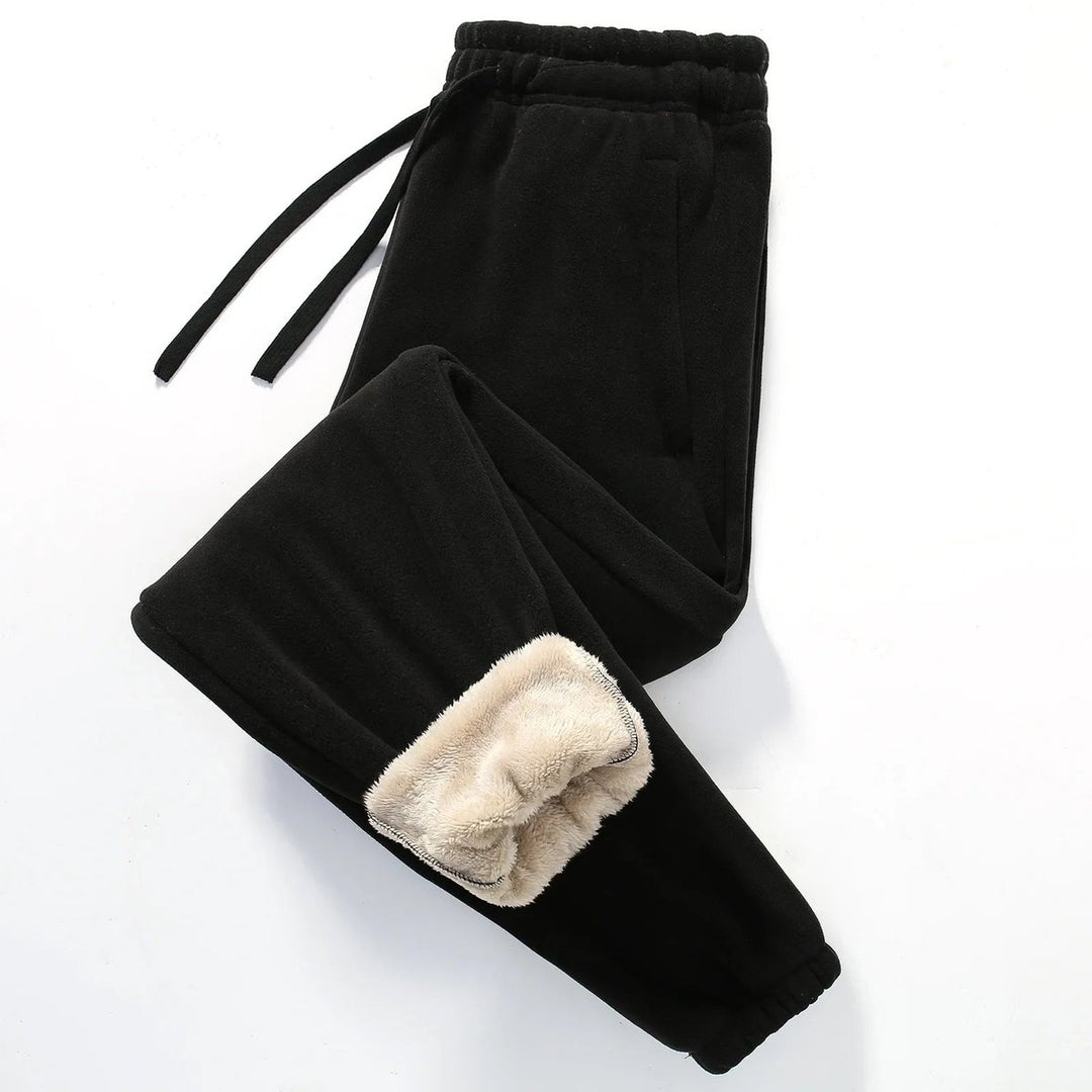 Men's Fleece-Lined Tapered Sherpa Jogger Sweatpants