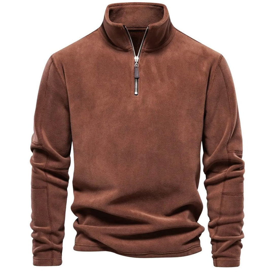 Men's Fleece Quarter-Zip Jumper Pullover Top