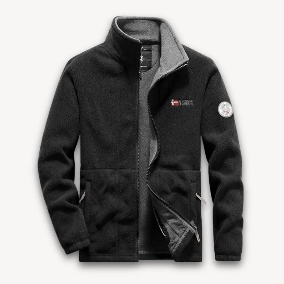 Men's Full-Zip Fleece Jacket Thermal Winter Coat