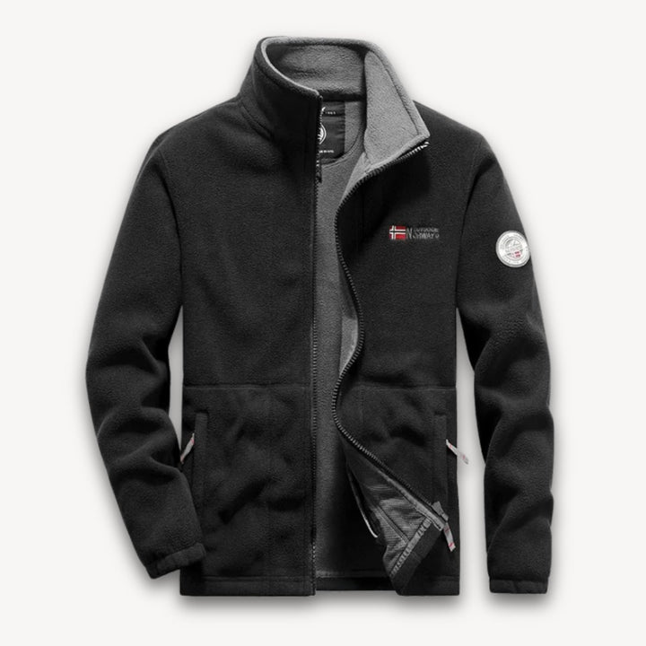 Men's Full-Zip Fleece Jacket Thermal Winter Coat