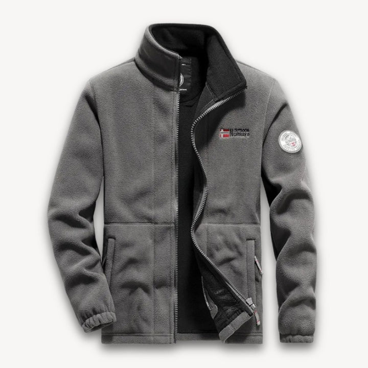 Men's Full-Zip Fleece Jacket Thermal Winter Coat