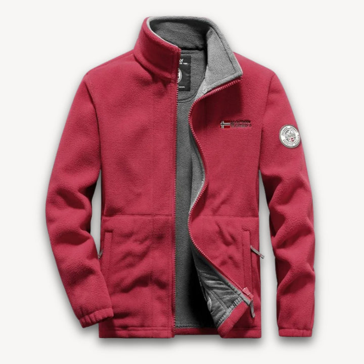 Men's Full-Zip Fleece Jacket Thermal Winter Coat