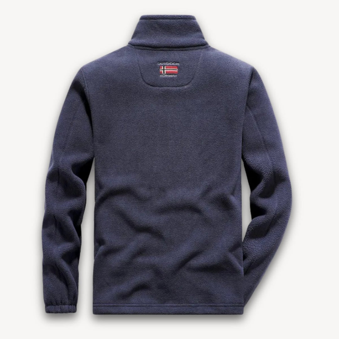 Men's Full-Zip Fleece Jacket Thermal Winter Coat