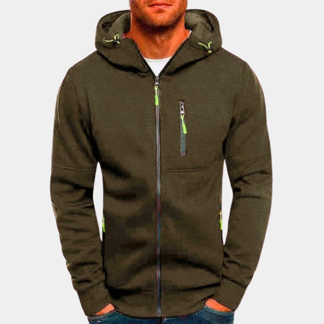 Men's Full Zip Hoodie Casual Fleece Sweatshirt