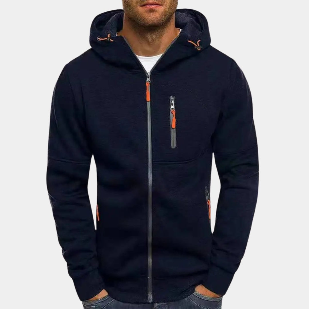 Men's Full Zip Hoodie Casual Fleece Sweatshirt