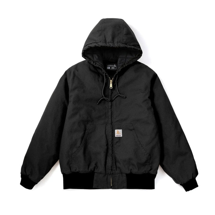 Men's Heavy Duck Canvas Hooded Carhartt-Style Workwear Jacket